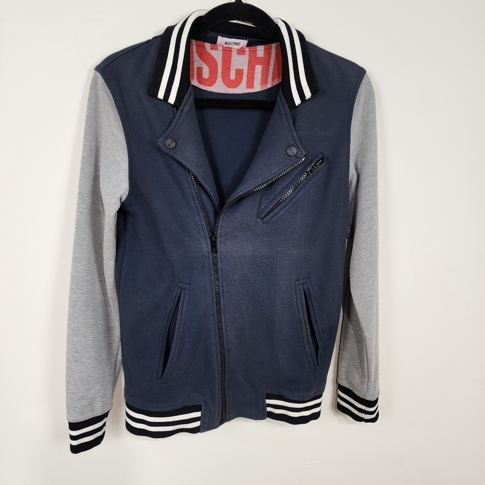 Moschino mens moto varsity jacket